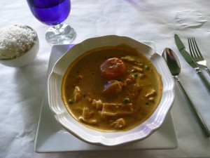 Yellow Chicken Curry at Blue Orchid Restaurant, Lincoln, NE