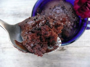 Dark Chocolate Red Wine Mug Cake