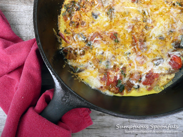 Smoky Mushroom & Tomato Skillet Frittata