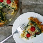 Havarti Kale Tomato Pie with Hashbrown Crust