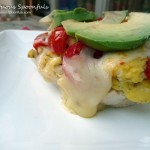 Tomato Avocado Pepperjack Breakfast Sandwich ~ SumptuousSpoonfuls.com #egg #breakfast #avocado #recipe