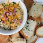 Bacon Cheddar Spinach Dip ~ from Sumptuous Spoonfuls #bacon #cheddar #spinach #dip