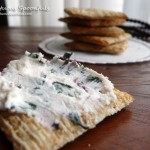 Basil Garlic Goat Cheese Schmear ~ Sumpuous Spoonfuls #basil #garlic #goat cheese #recipe