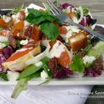 Cara Cara Orange Chicken Goat Cheese Salad with Butter Rum Sweet Spiced Pecans