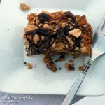 Chocolate Peanut Butter Oatmeal Crumble Bars