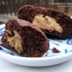 Magic in the Middle Cookies: Chewy Chocolate Cookies with a Creamy PB Center #cookie #recipe