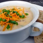 Green Chile Cheeseburger Soup ~ Sumptuous Spoonfuls #cheeseburger #soup #recipe