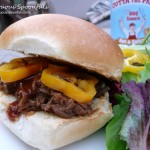 Outa the Park Crockpot Shredded BBQ Beef Sandwiches ~ from Sumptuous Spoonfuls #BBQ #Beef #Recipe