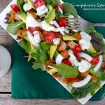 Chicken Bacon Ranch Salad with Avocado & Herb Buttermilk Ranch Dressing ~ Sumptuous Spoonfuls #salad #recipe