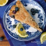 Lemon Blueberry Ricotta Cream Scones ~ Sumptuous Spoonfuls #scone #recipe