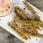 Crispy Breaded Asparagus Spears with Sriracha Dipping Sauce ~ Sumptuous Spoonfuls #asparagus #recipe