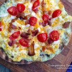 Grilled Bacon Ranch Mashed Potato Pizza ~ Sumptuous Spoonfuls #pizza #recipe