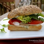 Smoked Turkey with Spanakopita Cream Sandwich ~ Sumptuous Spoonfuls #sandwich #recipe