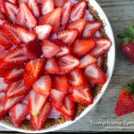 Strawberry Cheesecake Tart with Pecan Crust ~ Sumptuous Spoonfuls #cheesecake #recipe