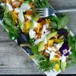 Chicken Mango Avocado Salad with Rosemary Maple Yogurt Dressing ~ Sumptuous Spoonfuls #salad #recipe