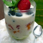 Maple Spice Greek Yogurt Fruit Parfait ~ Sumptuous Spoonfuls #parfait #recipe