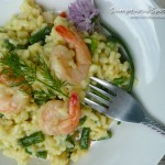 Shrimp, Asiago & Asparagus Risotto with Fresh Dill ~ Sumptuous Spoonfuls #risotto #recipe