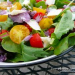 Tomato Asiago Garden Salad w Fresh Herb Cucumber Dressing ~ Sumptuous Spoonfuls #salad #recipe