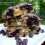 Black Raspberry White Chocolate Scones ~ Sumptuous Spoonfuls #scone #recipe