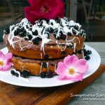 Mulberry Cake with Chocolate Mascarpone & a White Chocolate Drizzle ~ Sumptuous Spoonfuls #cake #recipe