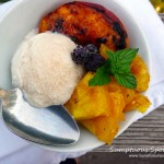 Maple Cinnamon Grilled Peaches &/or Pineapple ~ Sumptuous Spoonfuls #grilled #dessert #recipe