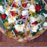 Pesto Shrimp & Kale Grilled Pizza ~ Sumptuous Spoonfuls #pizza #recipe