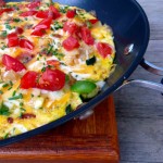 Garden Fresh Fritatta with Bacon ~ Sumptuous Spoonfuls #fritatta #recipe