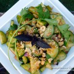 Half Moon Sesame Thai Cucumber Salad ~ Sumptuous Spoonfuls #cucumber #salad