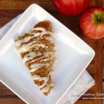 Apple Cinnamon Scones with Maple Cream Cheese Drizzle ~ Sumptuous Spoonfuls #scone #recipe