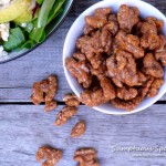 Cinnamon Ginger Candied Walnuts ~ Sumptuous Spoonfuls #candied #nuts #recipe