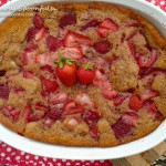 Fresh & Easy Strawberry Cobbler ~ Sumptuous Spoonfuls #strawberry #dessert #recipe