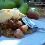 Ginger Pear Apple Cobbler ~ Sumptuous Spoonfuls #cobbler #recipe