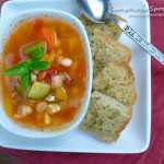 White Bean Garden Soup ~ Sumptuous Spoonfuls #soup #recipe