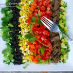 Mexican Carnitas Cobb Salad ~ Sumptuous Spoonfuls #salad #recipe