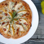 Pear Blue Cheese & Bacon Pizza with Honey Rosemary Mascarpone ~ Sumptuous Spoonfuls #pizza #recipe