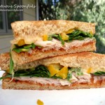 Smoked Turkey Spinach Sundried Tomato Sandwich ~ Sumptuous Spoonfuls #sandwich #recipe