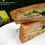 Smoky Grilled Turkey, Gouda & Pear Sandwich with Arugula ~ Sumptuous Spoonfuls #sandwich #recipe