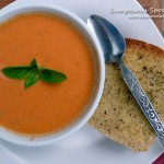 Tomato Basil Ricotta Soup ~ Sumptuous Spoonfuls #soup #recipe