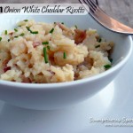 Bacon Onion White Cheddar Risotto ~ Sumptuous Spoonfuls #risotto #recipe