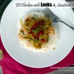 Jack Daniels Chicken with Leeks & Sundried Tomatoes ~ Sumptuous Spoonfuls #chicken #recipe