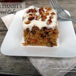 Jack Daniel's Carrot Cake with Heavenly Frosting ~ Sumptuous Spoonfuls #cake #recipe