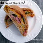 Cheddar Ham & Broccoli Roll ~ Sumptuous Spoonfuls #sandwich #recipe