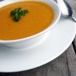 Ginger Carrot Red Lentil Soup ~ Sumptuous Spoonfuls #soup #recipe