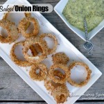 Oven Baked Onion Rings ~ Sumptuous Spoonfuls #healthy #snack #recipe