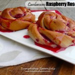 Cardamom Raspberry Rose Buns ~ Sumptuous Spoonfuls #sweet #bread #recipe