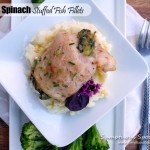 Crab & Spinach Stuffed Fish Fillets ~ Sumptuous Spoonfuls #easy #gourmet #dinner #recipe
