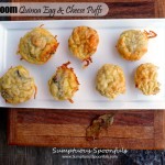 Mushroom Quinoa Egg & Cheese Puffs ~ Sumptuous Spoonfuls #appetizer #recipe