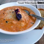 Tomato White Cheddar Gnocchi Soup ~ Sumptuous Spoonfuls #soup #recipe