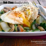 Mushroom Bok Choy Breakfast Stirfry ~ Sumptuous Spoonfuls #healthy #breakfast #recipe