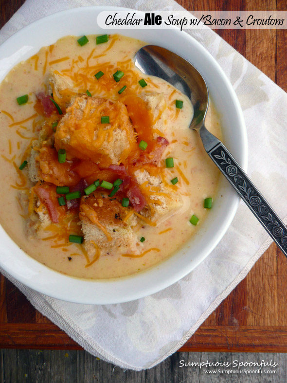Perfect Fall Soup Recipe Roundup Cheddar Ale Soup With Bacon and Croutons